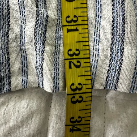 TOMMY BAHAMA Womens Dress Small Blue Ticking Stripe Off Shoulder Beach Summer - Picture 7 of 9